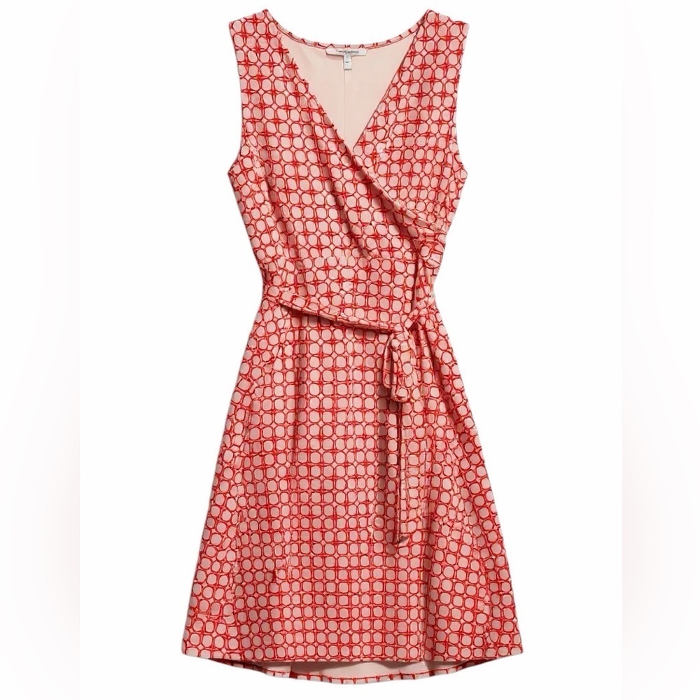 41Hawthorn Kassidy Faux Wrap Dress – Coral Geo Print – Size M – NWT (Stitch Fix)